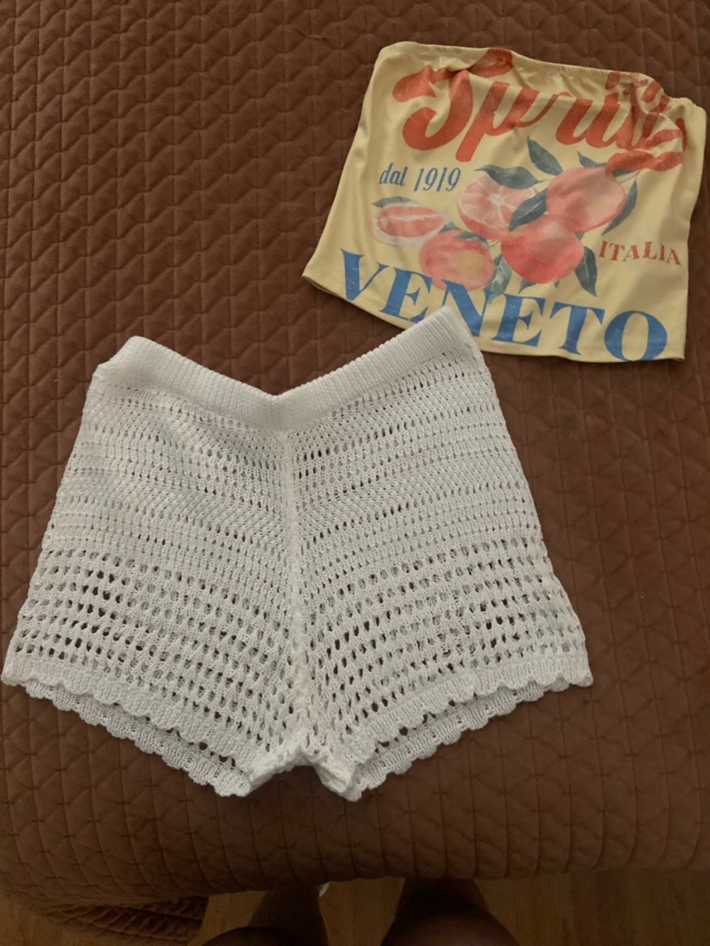 White Crochet Knit Women’s Shorts
